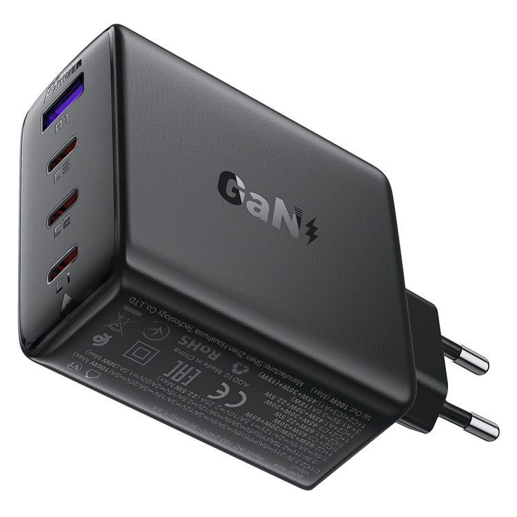 ACEFAST A94 PD 100W GaN Phone Charger 3 Type-C + USB-A Four Ports Power Adapter, EU Plug
