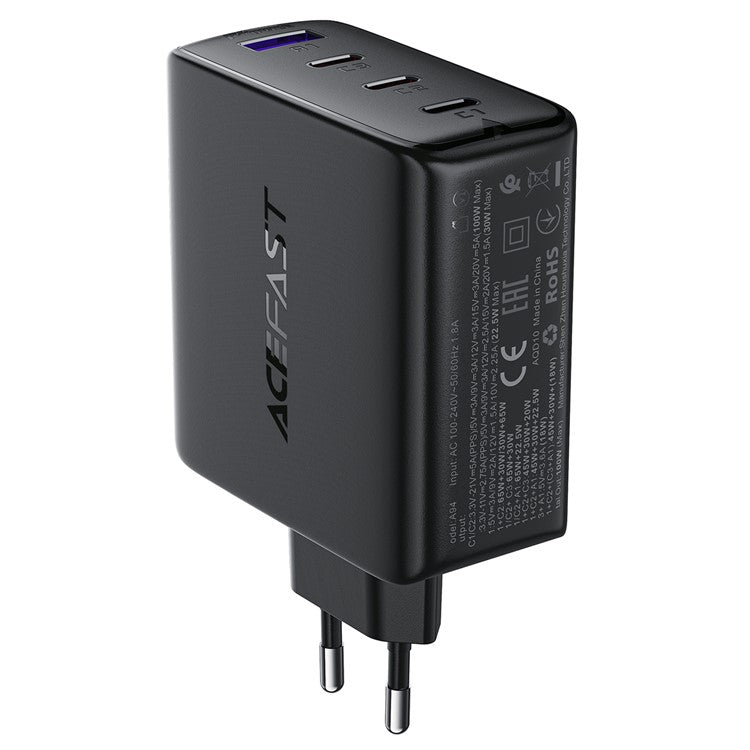 ACEFAST A94 PD 100W GaN Phone Charger 3 Type-C + USB-A Four Ports Power Adapter, EU Plug