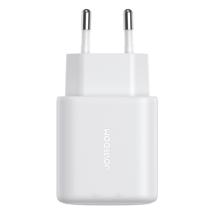JOYROOM JR-TCF24 PD 30W Fast Charging Power Adapter Type-C Mini Wall Charger, EU Plug for iPhone 16-15 Series - White