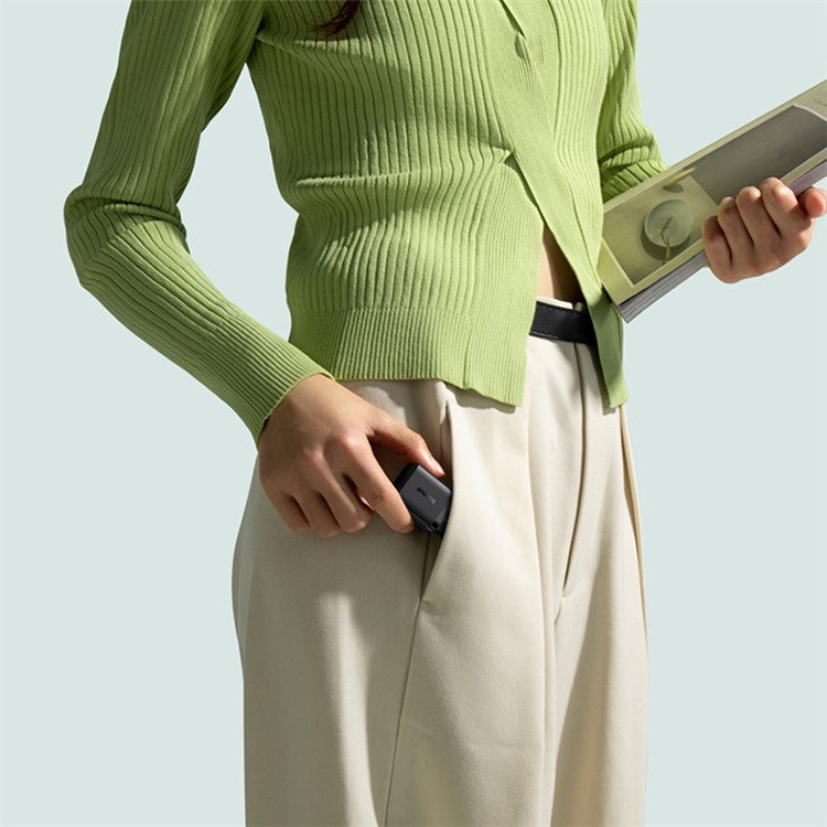 BASEUS GaN5 Fast Charger 25W Type-C Port Wall Charger EU Plug Adapter (Mini), with Type-C to Type-C Cable - Black