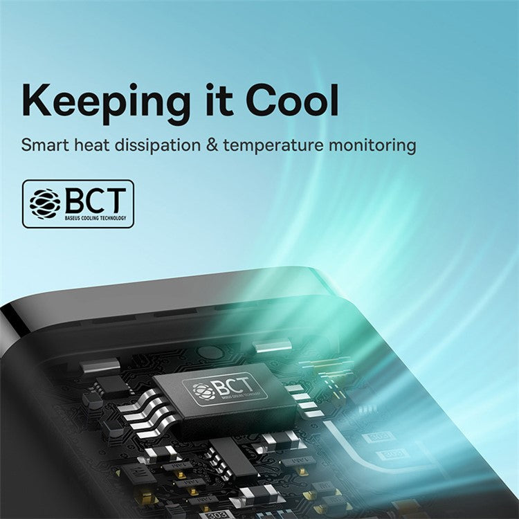 BASEUS GaN5 Fast Charger 30W Single Type-C Wall Charger EU Plug Adapter (Mini), with Type-C to Type-C Cable - Black