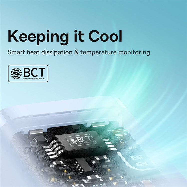 BASEUS GaN5 Fast Charger 30W Single Type-C Wall Charger EU Plug Adapter (Mini), with Type-C to Type-C Cable - Blue