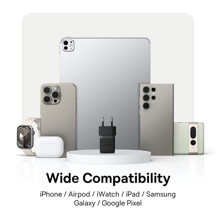 BASEUS Palm Fast Charger 30W Type-C Single Port Portable Wall Charging Adapter, EU Plug - Black