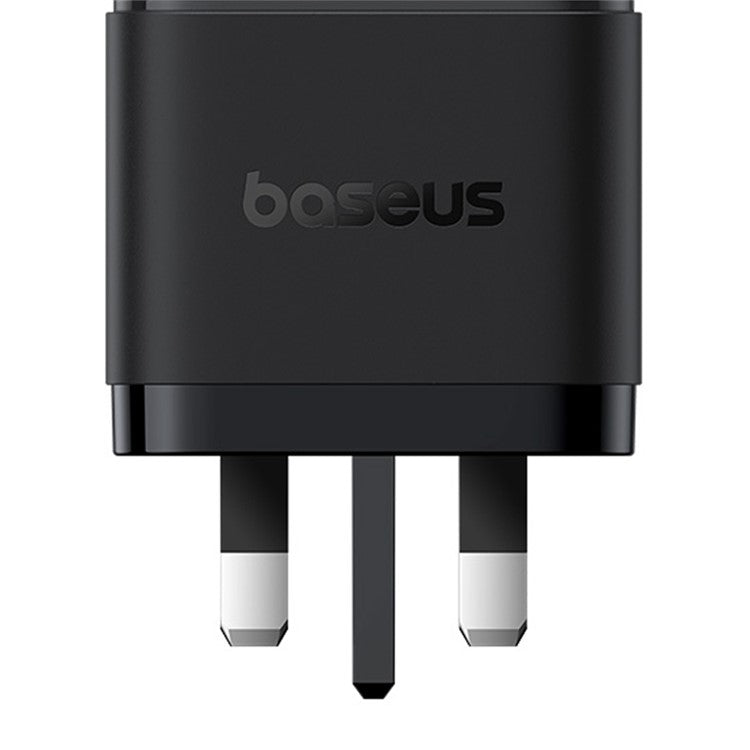 BASEUS Palm Fast Charger Portable 2 Type-C+USB-A 65W GaN Power Adapter, UK Plug - Black