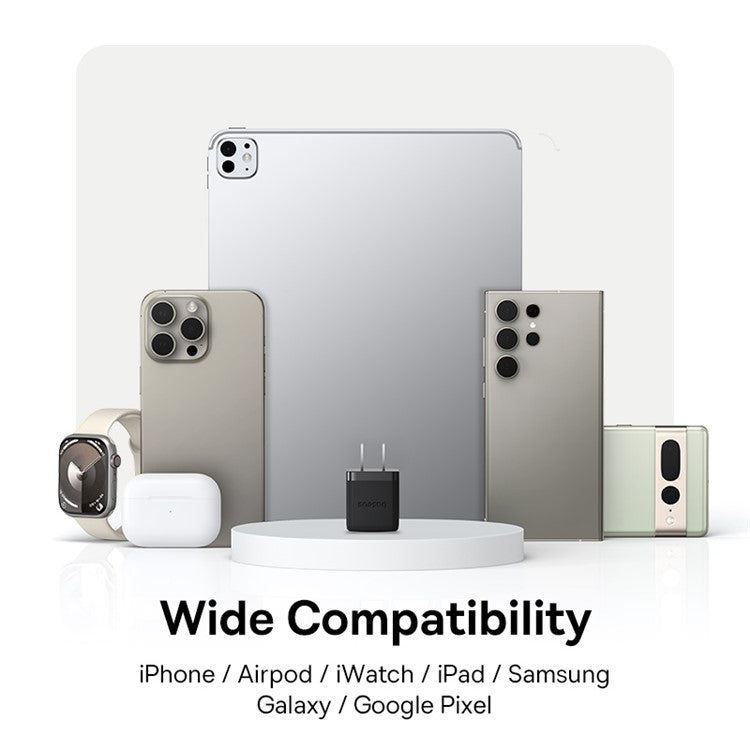 BASEUS Palm Fast Charger 30W Type-C Single Port US Plug Wall Charging Adapter with 60W Type-C Cable - Black