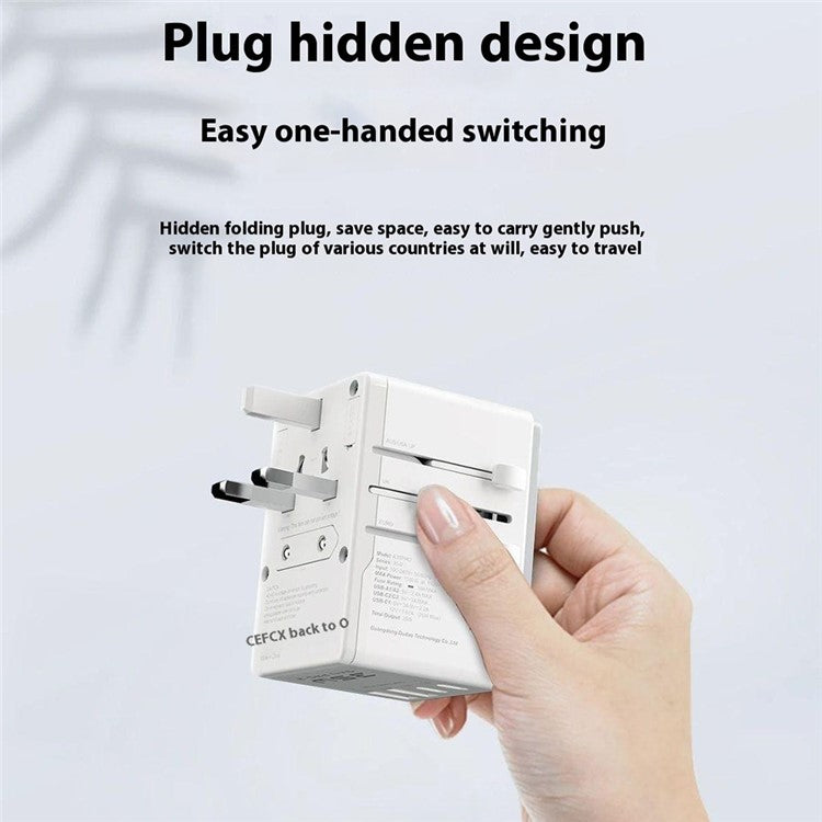 DUDAO A35Pro A35Pro Global Travel Charger 35W GaN Fast Charging Adapter with 2 USB + 3 Type-C Ports