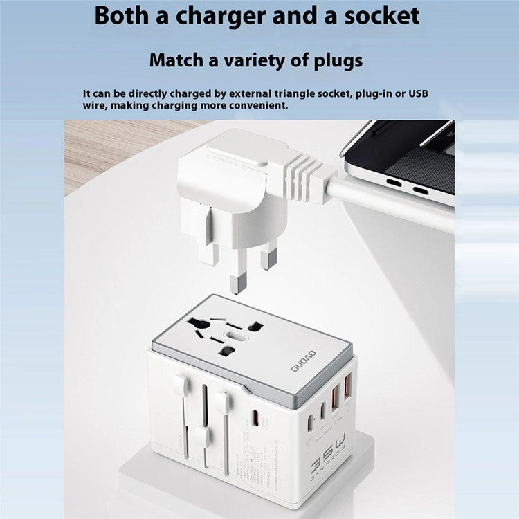 DUDAO A35Pro A35Pro Global Travel Charger 35W GaN Fast Charging Adapter with 2 USB + 3 Type-C Ports