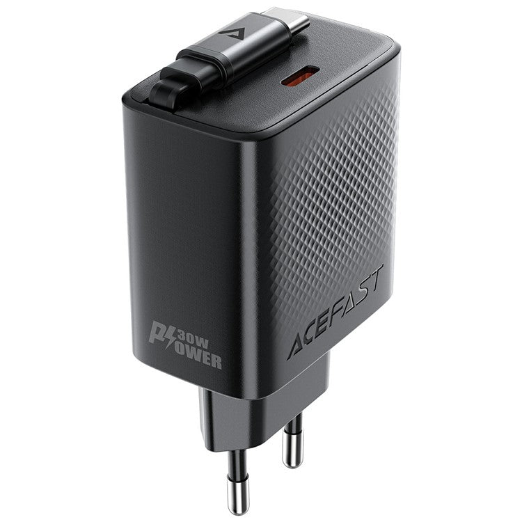 ACEFAST A110 30W GaN Charger Type-C Phone Adapter with Retractable USB-C Cable, EU Plug