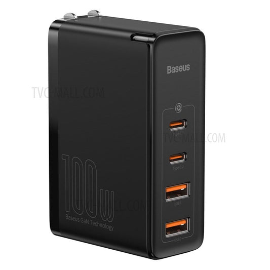 BASEUS GaN2 Pro 2 Type-C+2 USB Ports Quick Charger 100W with Type-C Charging Cable (CN Standard Plug) - Black