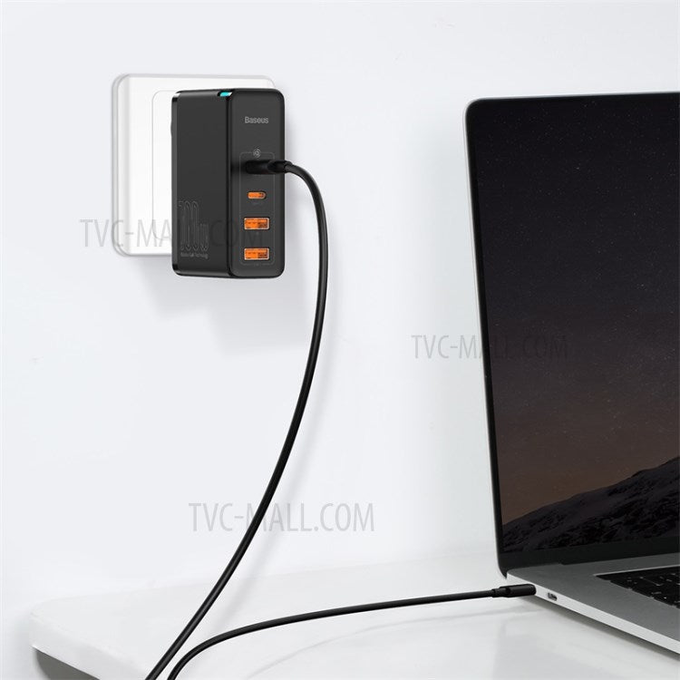 BASEUS GaN2 Pro 2 Type-C+2 USB Ports Quick Charger 100W with Type-C Charging Cable (CN Standard Plug) - Black