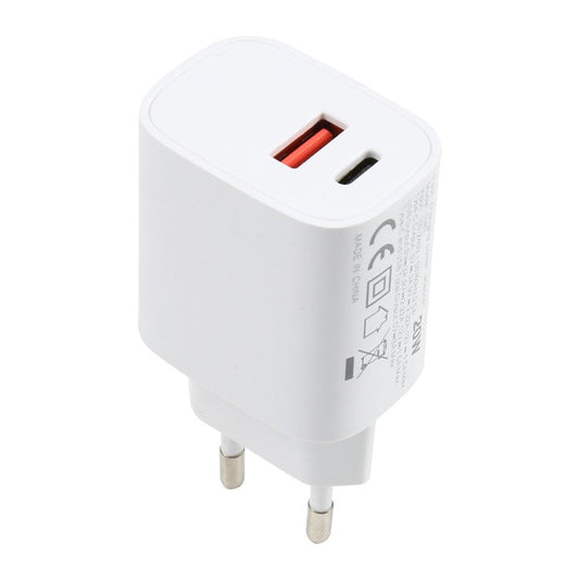 E087 20W PD Type-C+USB Home Travel Wall Charger Fast Charging Power Adapter - EU Plug
