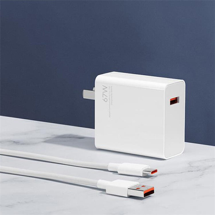 XIAOMI MDY-12-ES 67W Wall Charger with Type-C Charging Cable Travel Charger Set