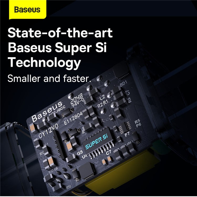 BASEUS Super Si Quick Charger Type-C Port 20W CN Plug Power Adapter - Blue