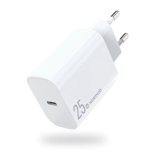 NORTHJO NOPD250601EU PD 25W Fast Type C Charger USB C Charger Block for Samsung iPhone iPad - EU Plug/White