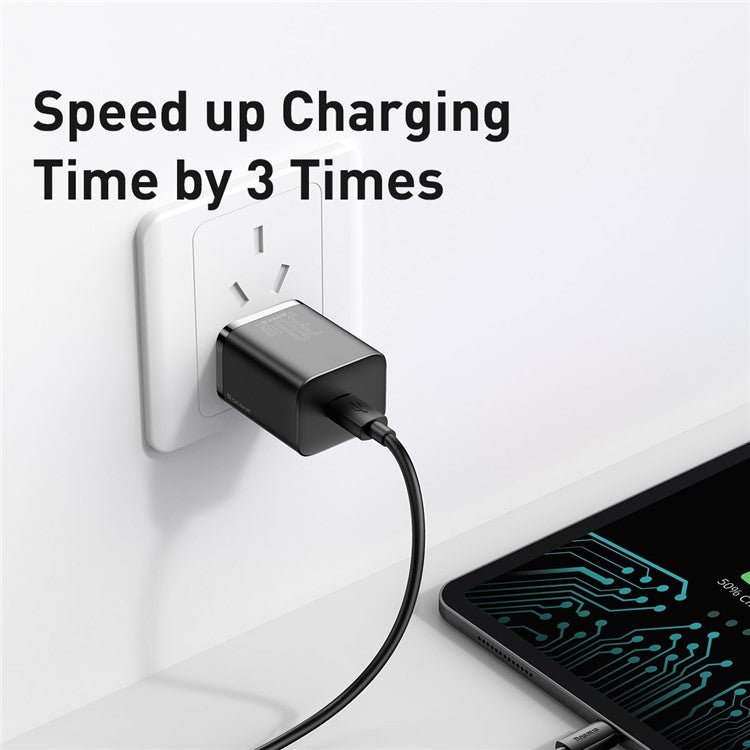 BASEUS Super Si Series Quick Charger Type-C 30W CN Plug Wall Charger - Black