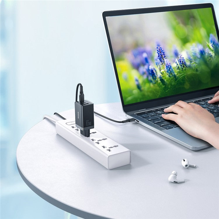 MCDODO CH-15 MDD 65W GaN 5 Mini Fast Charger Wall Charger Adapter Portable 3-Ports Quick Charger Set with Type-C Charging Cable - EU Plug