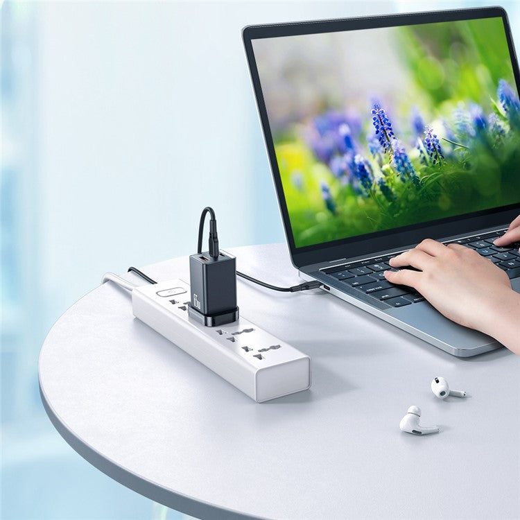 MCDODO CH-15 MDD 65W GaN 5 Mini Fast Charger Wall Charger Adapter Portable 3-Ports Quick Charger Set with Type-C Charging Cable - UK Plug