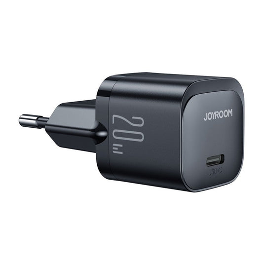 JOYROOM TCF02 PD 20W Fast Charger Type-C Single Port Mini Power Adapter for iPhone 16-15 Series - Black