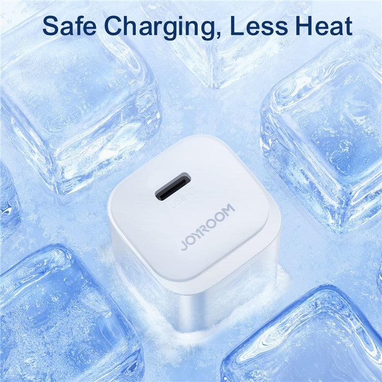 JOYROOM TCF02 PD 20W Fast Charger Type-C Single Port Mini Power Adapter for iPhone 16-15 Series - Black