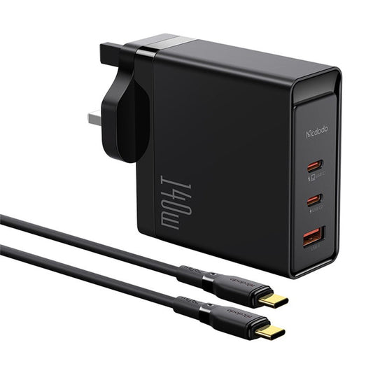 MCDODO CH-29 MDD 140W GaN 5 3 Ports Type-C to Type-C Charger Fast Charging Phone Wall Charger Adapter - UK Plug