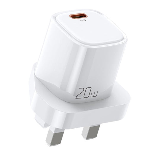 MCDODO Nano Series PD 20W Phone Fast Charging Adapter Singe Type-C Port Wall Charger - White / UK Plug