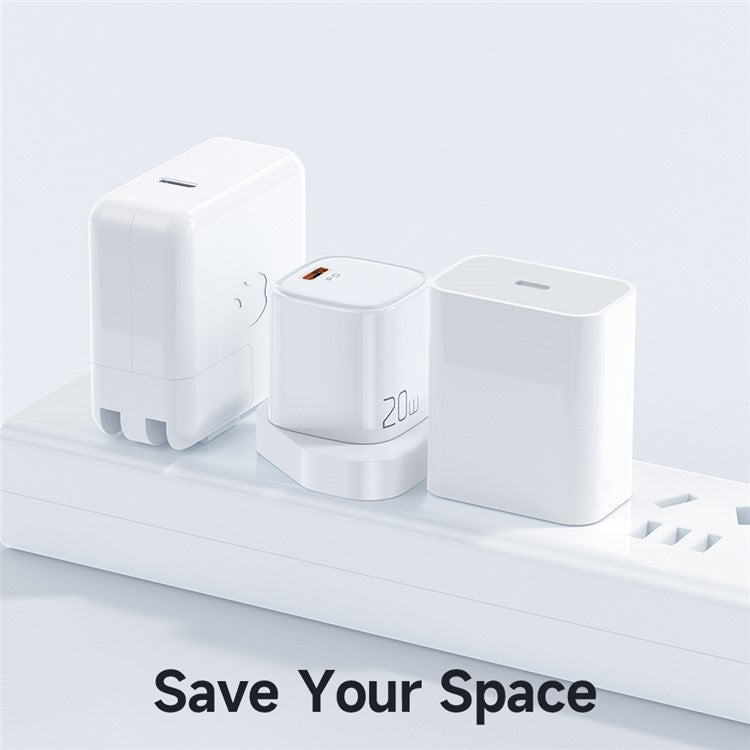 MCDODO Nano Series PD 20W Phone Fast Charging Adapter Singe Type-C Port Wall Charger - White / UK Plug