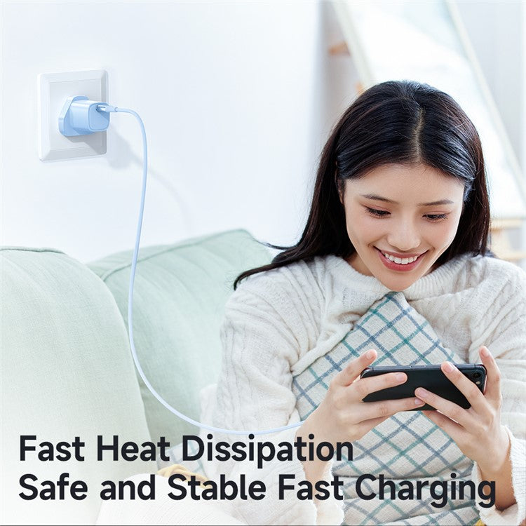 MCDODO Nano Series PD 20W Phone Fast Charging Adapter Singe Type-C Port Wall Charger - Blue / UK Plug