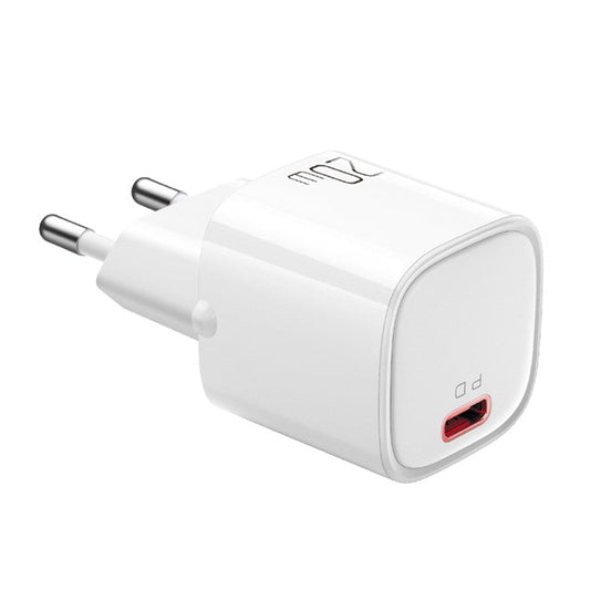 MCDODO Nano Series PD 20W Phone Fast Charging Adapter Singe Type-C Port Wall Charger - White / EU Plug