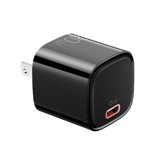 MCDODO Nano Series PD 20W Phone Fast Charging Adapter Singe Type-C Port Wall Charger - Black / US Plug