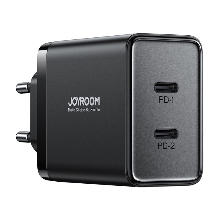 JOYROOM TCF09 PD 40W Fast Charger Portable Power Adapter Type-C Dual Port Charging Block, EU Plug