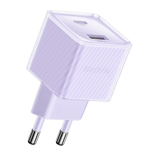 MCDODO CH-415 33W GaN USB+Type-C EU Plug Wall Charger Fireproof PC Phone Tablet Power Adapter - Purple