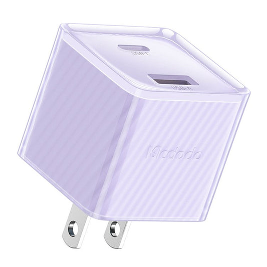 MCDODO CH-413 Dichromatic Series Charging Block 33W USB-A + Type-C Dual Port PD GaN Charger - Purple