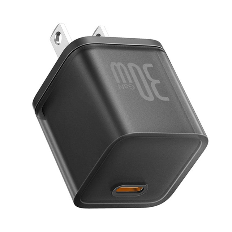 BASEUS GaN5S Fast Charger Portable Type-C 30W Wall Charger Adapter, US Plug - Black