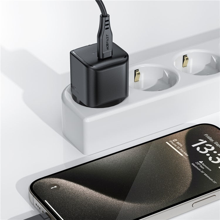 ACEFAST A77 Mini PD 30W GaN Wall Charger Type-C Port Phone Fast Charging Adapter, EU Plug
