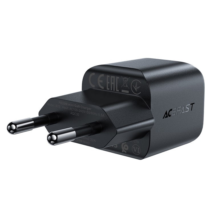 ACEFAST A73 Mini PD 20W GaN Charger Type-C Port Phone Fast Charging Adapter, EU Plug