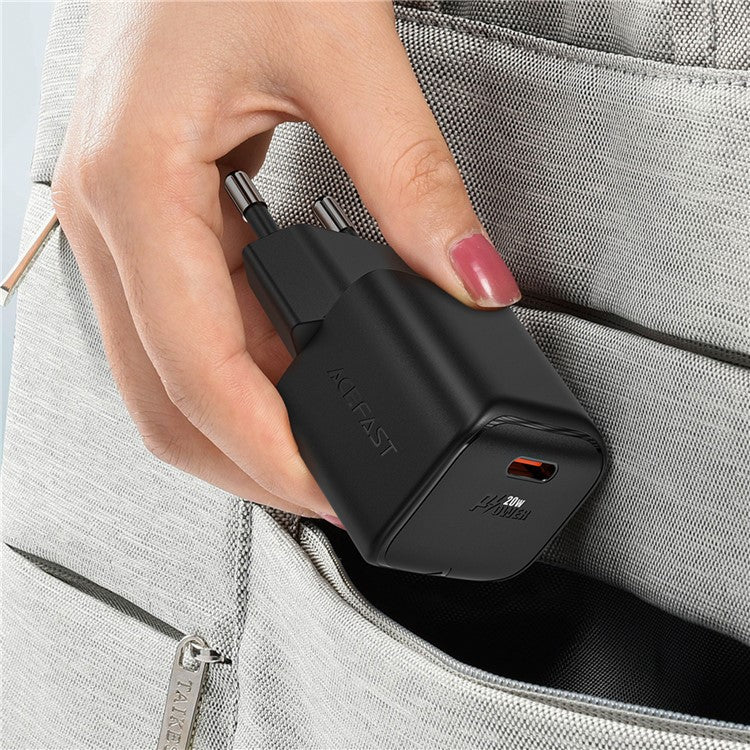 ACEFAST A73 Mini PD 20W GaN Charger Type-C Port Phone Fast Charging Adapter, EU Plug