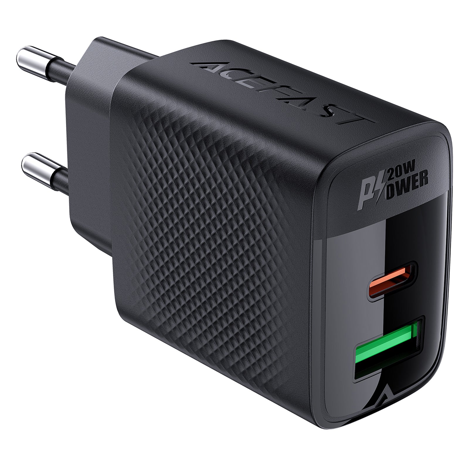 ACEFAST A78 GaN Wall Charger Plug PD 20W USB+Type-C Charging Adapter (EU Plug)