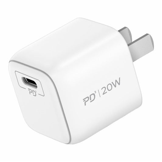 MOMAX CN Standard Adapter Plug PD 20W Wall Charger with Type-C Port - White
