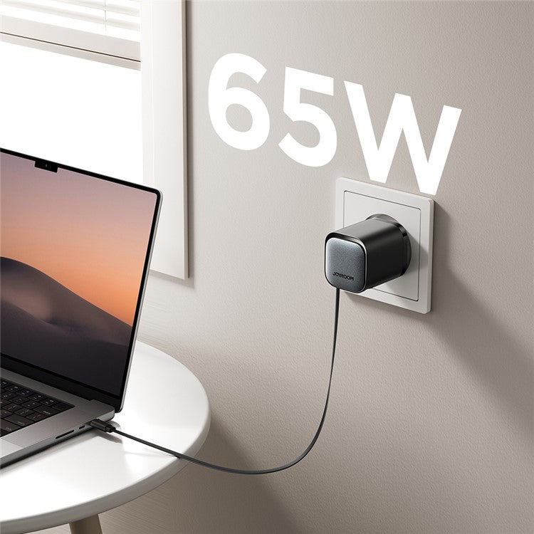 JOYROOM TCL02 65W Gan Charger with Retractable USB-C Cable, USB+Type-C Port Wall Charger, EU Plug