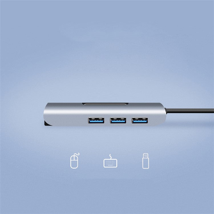 Type C*2 to USB3.0/F*4 (4 in 1 Docking Station)
