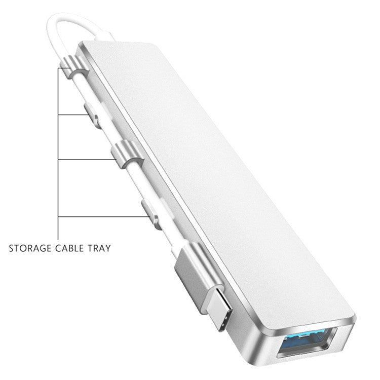 ADS-301C Type-C Hub USB Ports Expander to USB-C+USB 3.0+3xUSB 2.0 - Silver