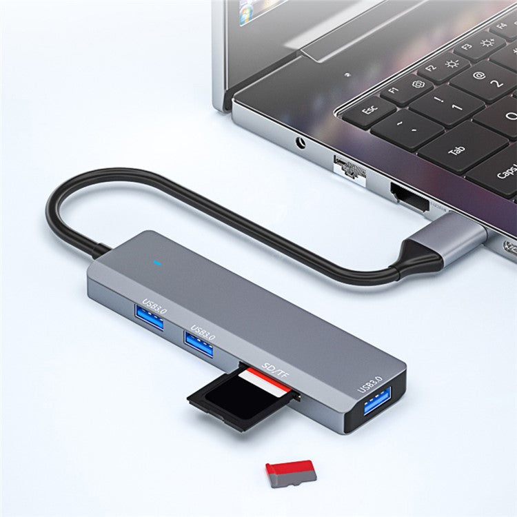 ADS-310A Multi-Port Hub USB Adapter to 3xUSB 3.0+2xCard Reader Slots