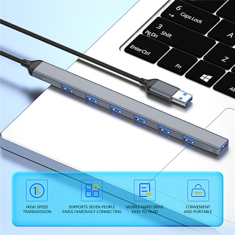 ADS-303A 7-Port USB Adapter Data Transmission USB 3.0 / 2.0 Hub Expansion Dock Station Converter