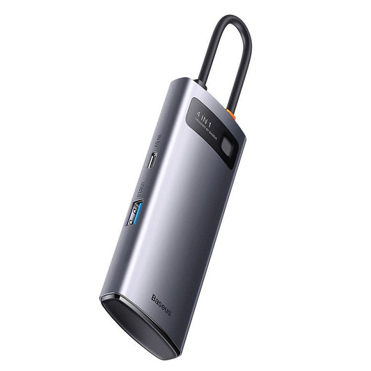 BASEUS Metal Gleam Series 4-in-1 Multifunctional USB C Docking Station Type C Hub to 4xUSB 3.0