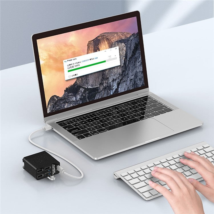 X83 4 USB + 1 Type-C PD Ports Wall Charger USB Hub Phone Tablet Charging Power Adapter - US Plug