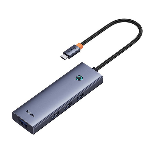 BASEUS BS-OH108 4-In-1 USB-C Adapter Hub to 4xUSB 3.0 Port for MacBook MateBook Type-C Laptop  - Space Grey