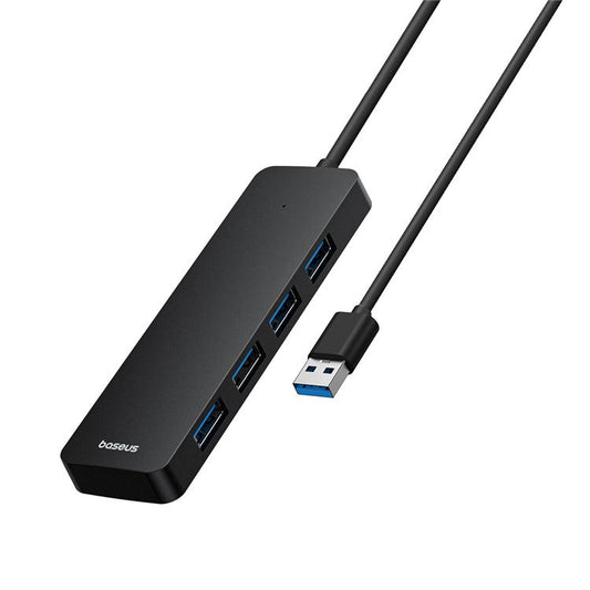 BASEUS UltraJoy Series 4-Port HUB Lite Adapter USB-A to 4 USB3.0 Extender with 50cm Extended Cable - Black