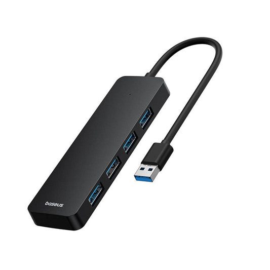 BASEUS UltraJoy Series 4-Port HUB Lite Adapter USB-A to 4 USB3.0 Docking Station with 100cm Extended Cable - Black