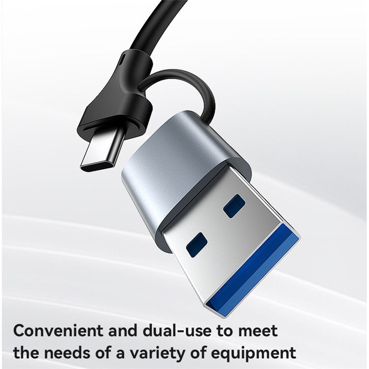 YESIDO HB26 USB+Type-C 2-in-1 Gigabit Ethernet Converter for PC / Mobile Phone / Tablet
