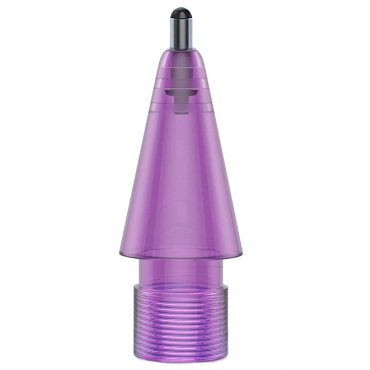 For Apple Pencil (2nd Generation) / Pencil (1st Generation) / Pencil (USB-C) / Pencil Pro Tips 2B Damping Silent - Fine Point / Transparent Purple